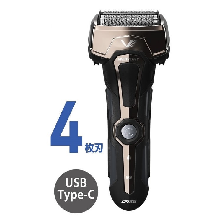 マクセルイズミ グルーミングシリーズ 往復式シェーバー IZF-V743R-C カッパー (1個) 電動 充電式 4枚刃 IZUMI