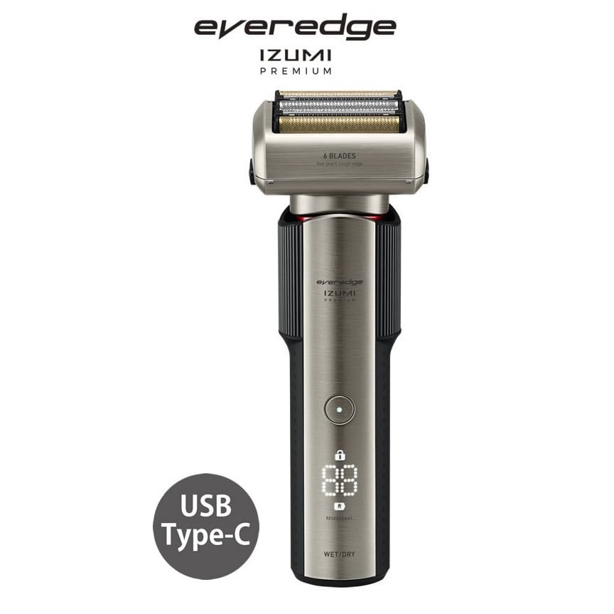 マクセルイズミ フラグシップ 往復式シェーバー IZF-E863R-S シルバー (1個) 電動 充電式 6枚刃 IZUMI