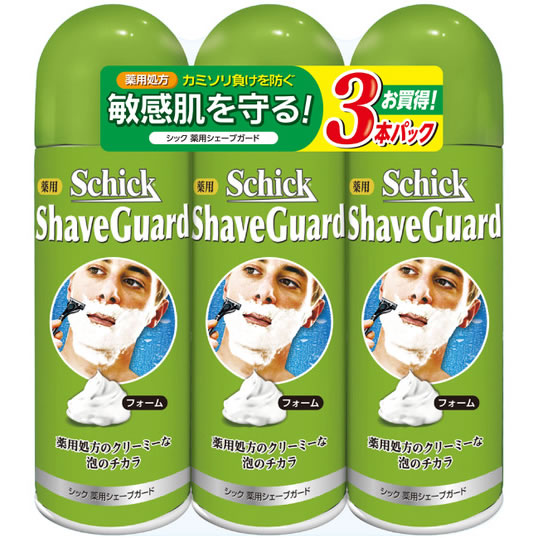 シック 薬用シェーブガード シェービングフォーム トリプルパック (200g×3個パック) Schick　【医薬部外品】