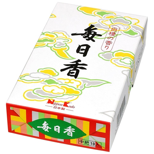 日本香堂 毎日香 中把 (約17g×10把) 線香