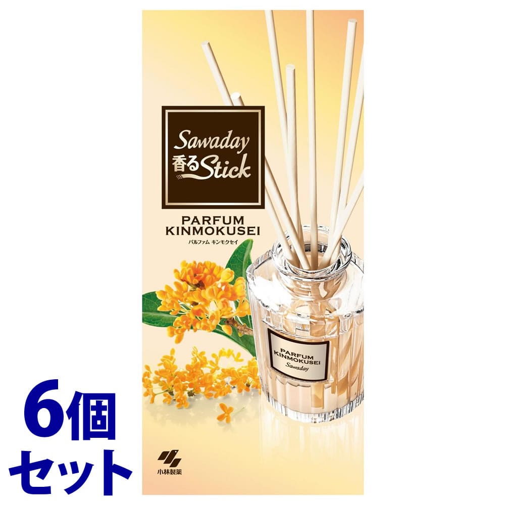 《セット販売》　小林製薬 サワデー 香るスティック パルファムキンモクセイ (70mL)×6個セット Sawaday 香るStick お部屋用 芳香剤