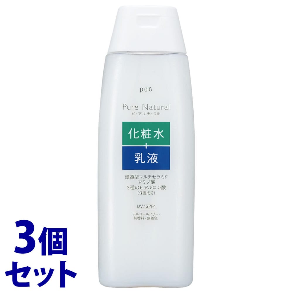 《セット販売》 pdc ピュア ナチュラル エッセンスローション UV SPF4 (210mL)×3個セット 化粧液 化粧水+乳液