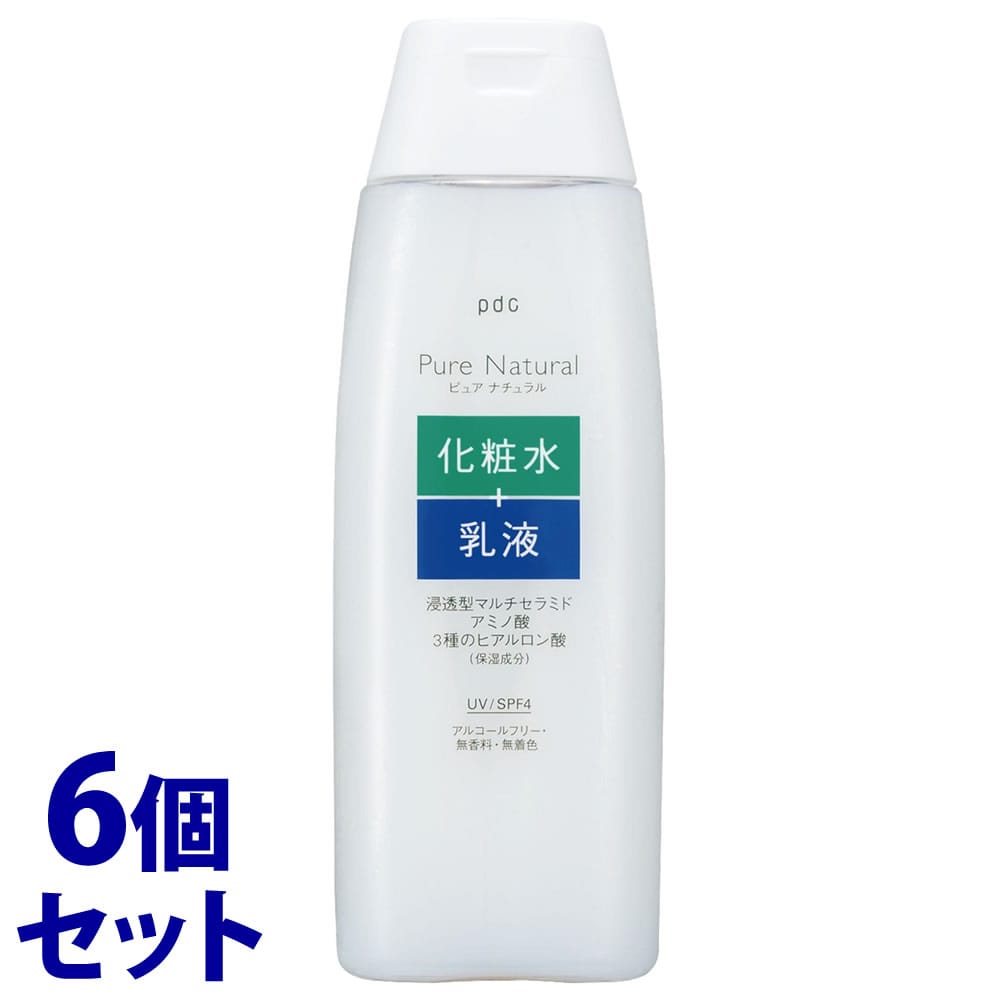 《セット販売》 pdc ピュア ナチュラル エッセンスローション UV SPF4 (210mL)×6個セット 化粧液 化粧水+乳液