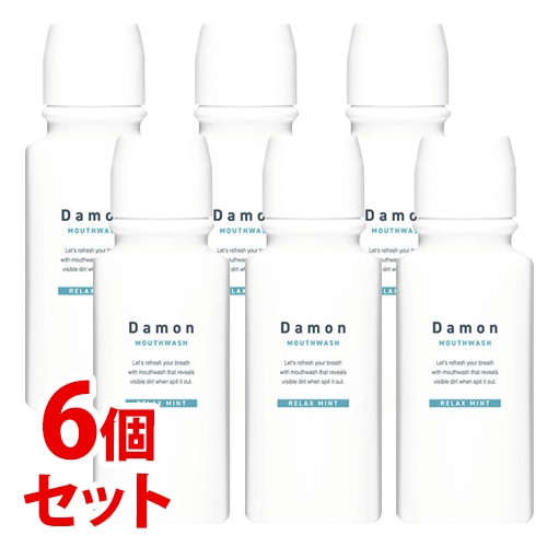 《セット販売》 アース製薬 ダモン リラックスミント (380mL)×6個セット 口臭予防マウスウォッシュ 洗口液