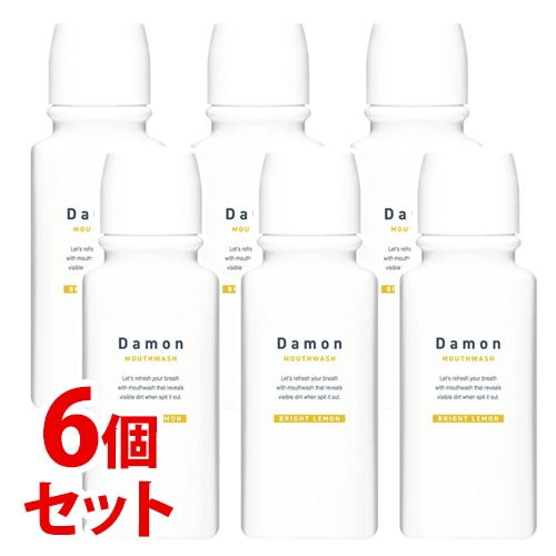 《セット販売》 アース製薬 ダモン ブライトレモン (380mL)×6個セット 口臭予防マウスウォッシュ 洗口液