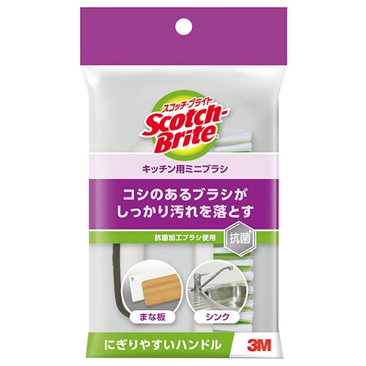 スリーエム ジャパン 3M スコッチ・ブライト キッチン用ミニブラシ (1個) 台所用ブラシ キッチン掃除用品
