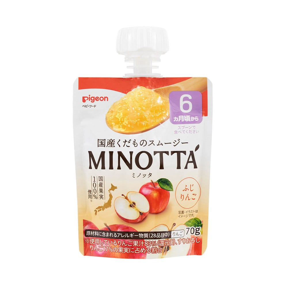 ピジョン くだものスムージー MINOTTA ミノッタ ふじりんご (70g) 6ヶ月頃から ※軽減税率対象商品