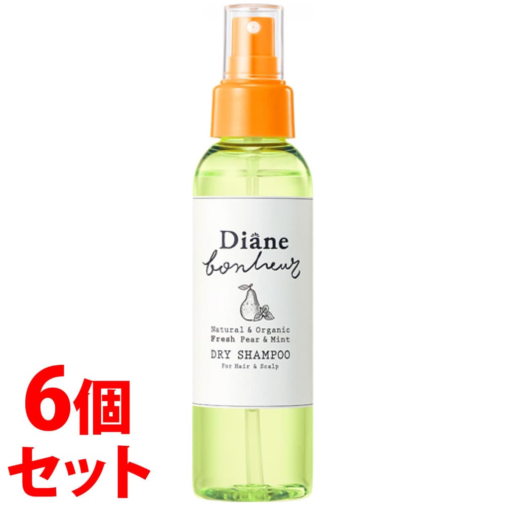 《セット販売》 モイストダイアン ダイアンボヌール ドライシャンプー フレッシュペア&ミント (120mL)×6個セット 水のいらないシャンプー 防災 備蓄