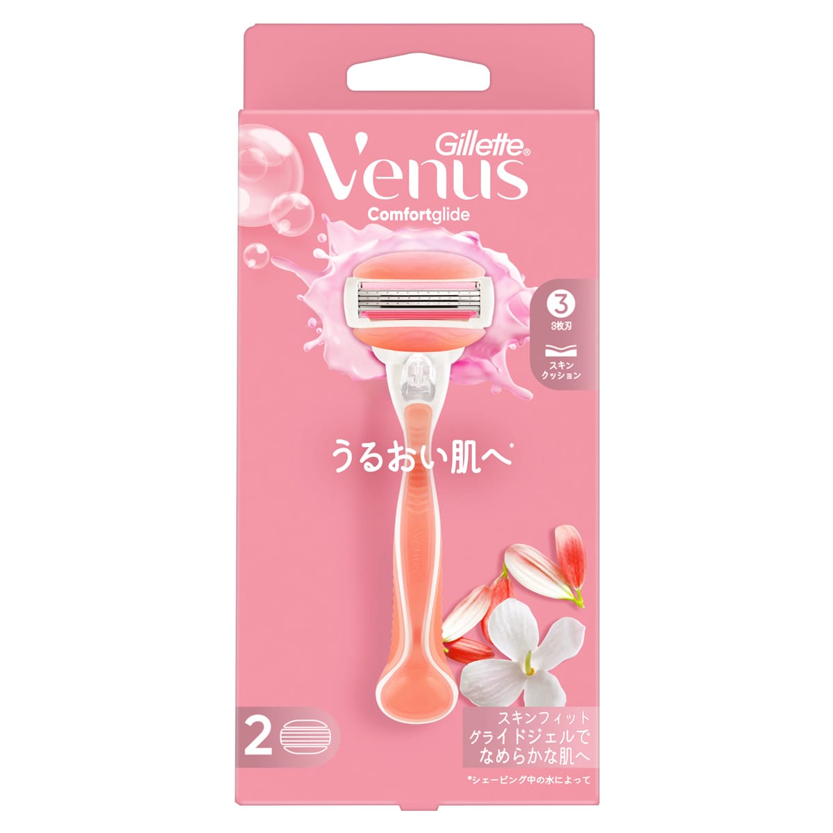 P&G ジレット ヴィーナス コンフォートグライド うるおい肌へ ホワイトティーの香り ホルダー (1個) 本体+替刃2個付 女性用 カミソリ 【P&G】
