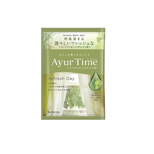 バスクリン アーユルタイム リフレッシュデイ 1回分 (40g) バスソルト 入浴剤