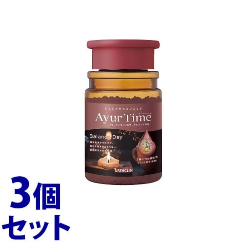 《セット販売》 バスクリン アーユルタイム バランスデイ ボトル (520g)×3個セット バスソルト 入浴剤