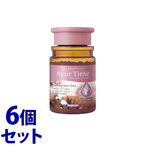 《セット販売》 バスクリン アーユルタイム ハピネスデイ ボトル (520g)×6個セット バスソルト 入浴剤