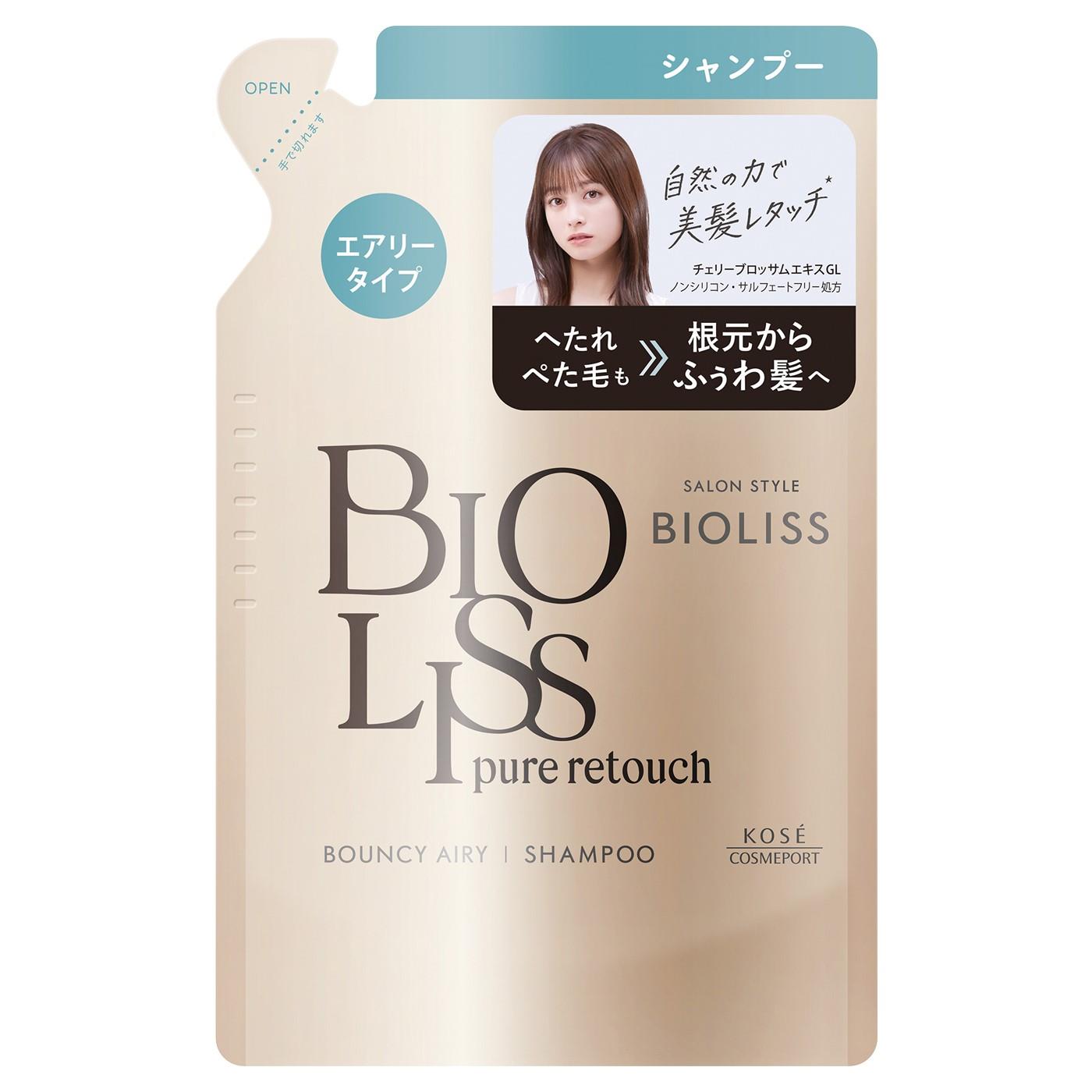 コーセーコスメポート サロンスタイル ビオリス ピュアレタッチ ぺたふぅわ シャンプー つめかえ用 (340mL) 詰め替え用 ノンシリコン BIOLISS