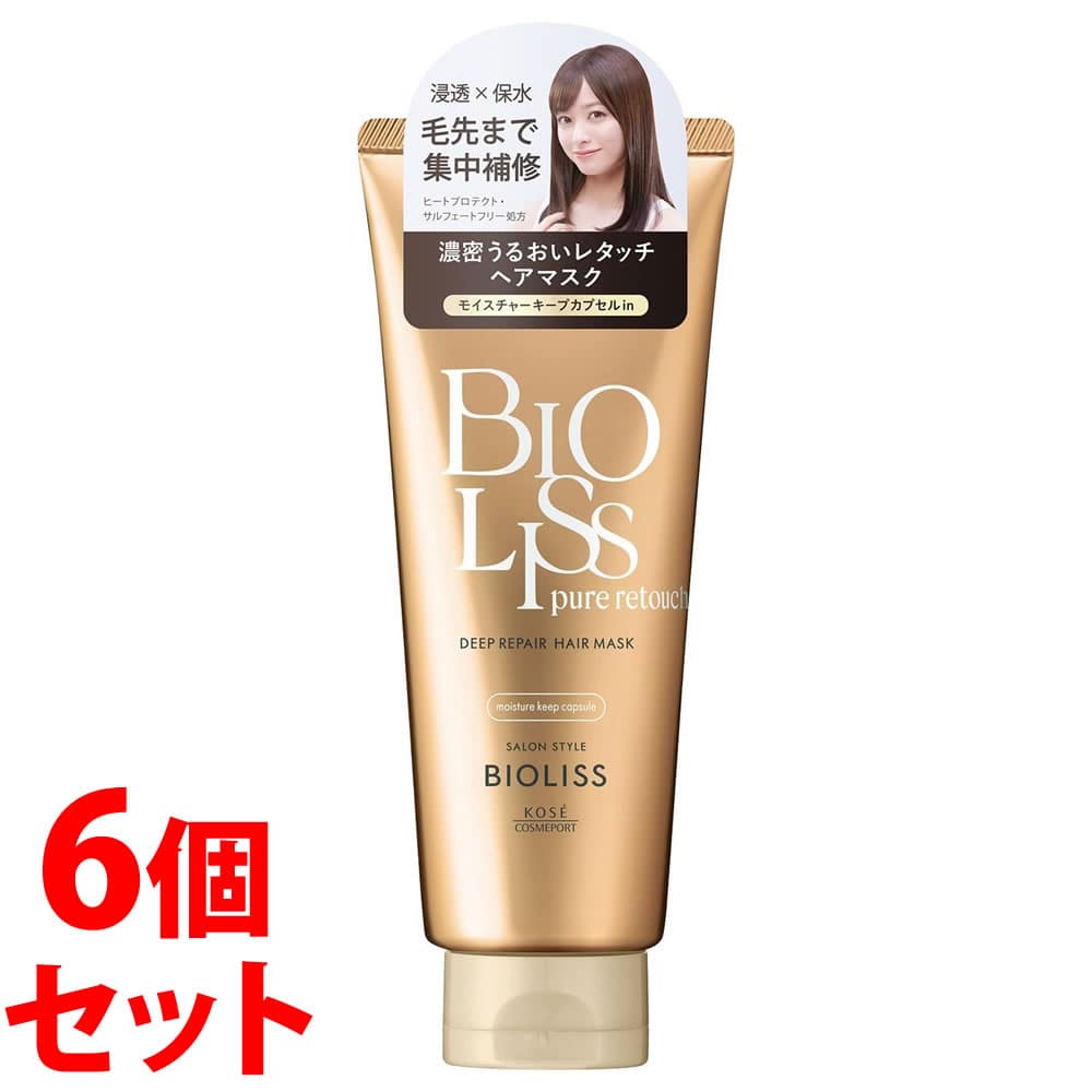 《セット販売》 コーセーコスメポート サロンスタイル ビオリス ピュアレタッチ ディープリペア ヘアマスク (200g)×6個セット BIOLISS