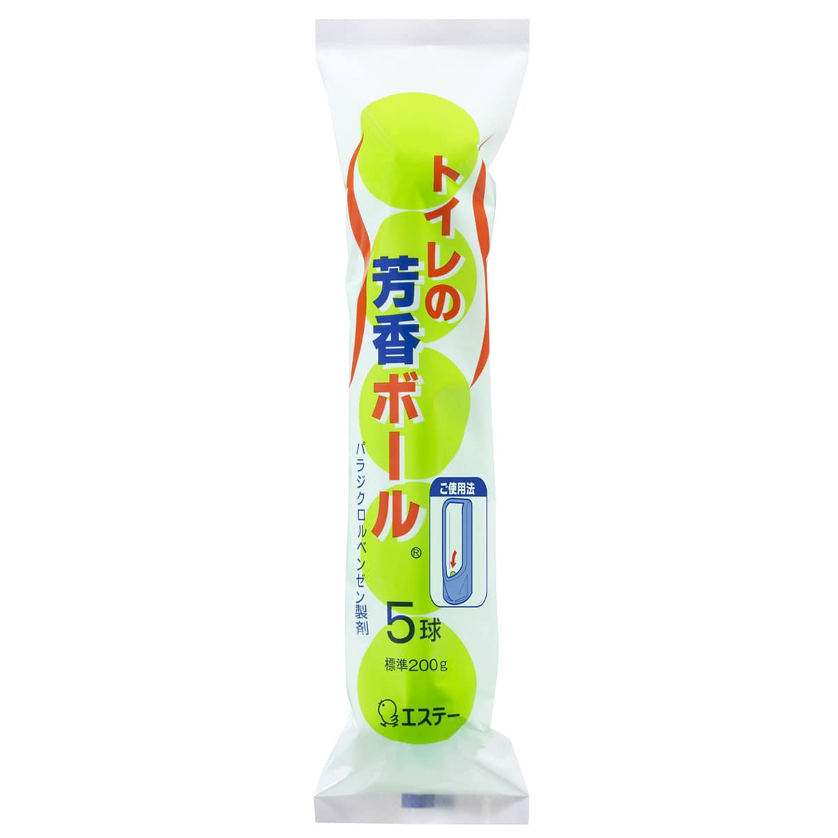 エステー トイレ用芳香ボール 5球 (標準200g) 男子便器用 芳香剤 消臭剤