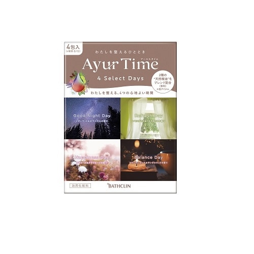 バスクリン アーユルタイム フォーセレクトデイズ (40g×4包) バスソルト 入浴剤