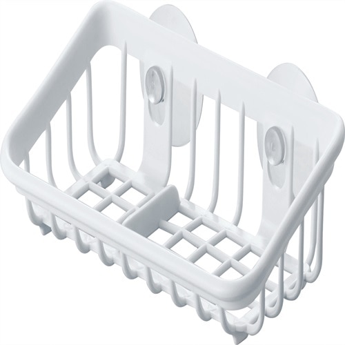 アスベル Nポゼ タワシ入れ M型 ホワイト (1個) スポンジ置き スポンジラック 水まわり用品