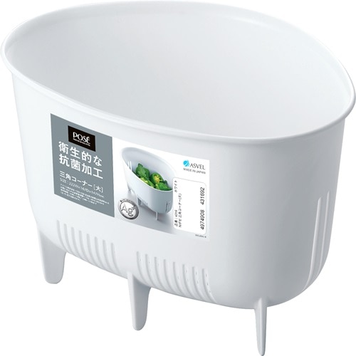 アスベル Nポゼ 三角コーナー 大 ホワイト (1個)