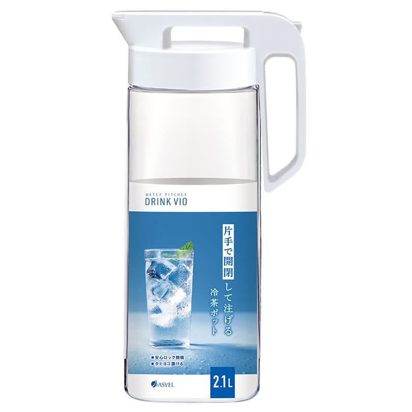 アスベル ドリンク・ビオ 2100K ホワイト 2.1L (1個) 冷茶ポット