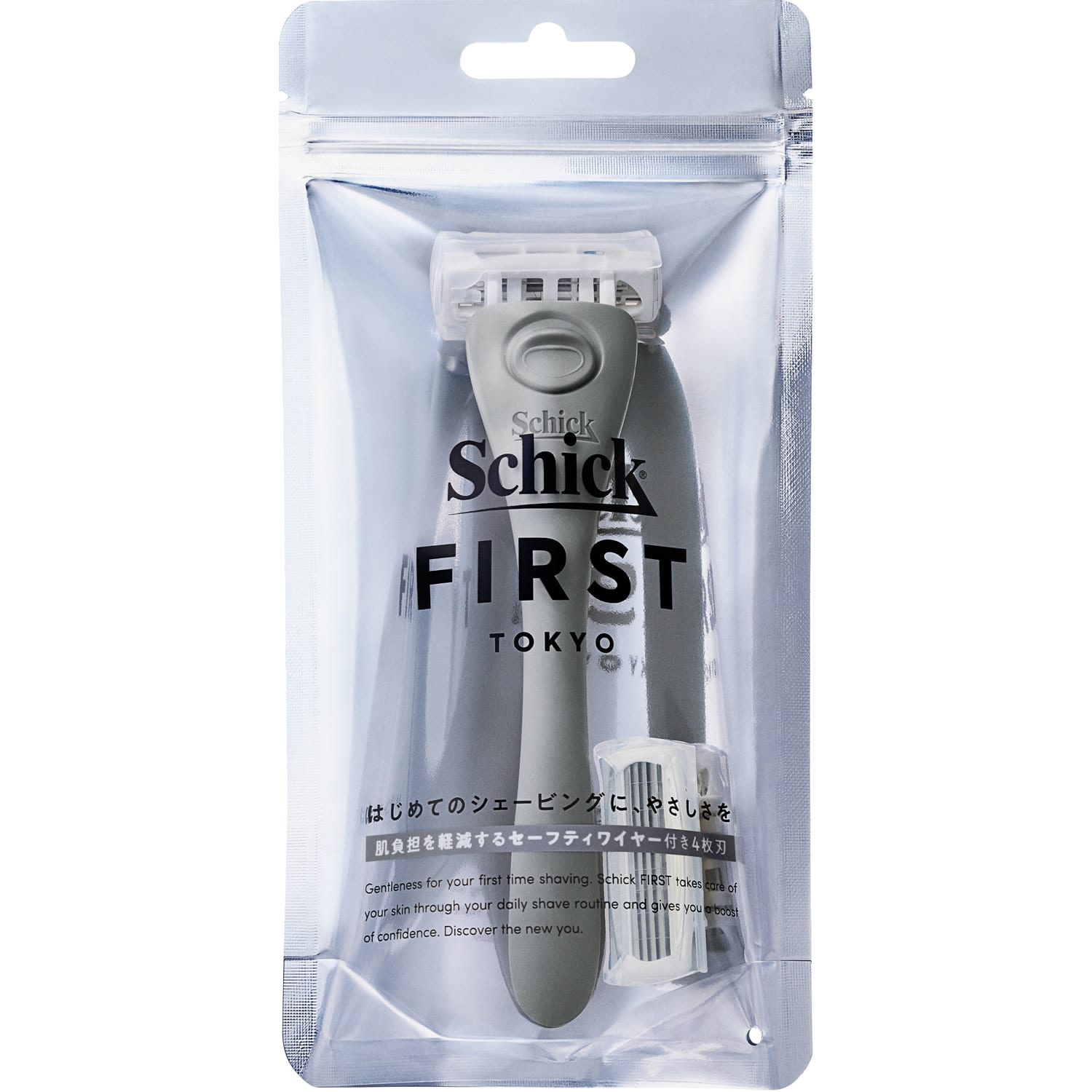 シック ファースト シェービング ホルダー アッシュグレー (刃付き+替刃1個) 男性用 カミソリホルダー 本体 Schick