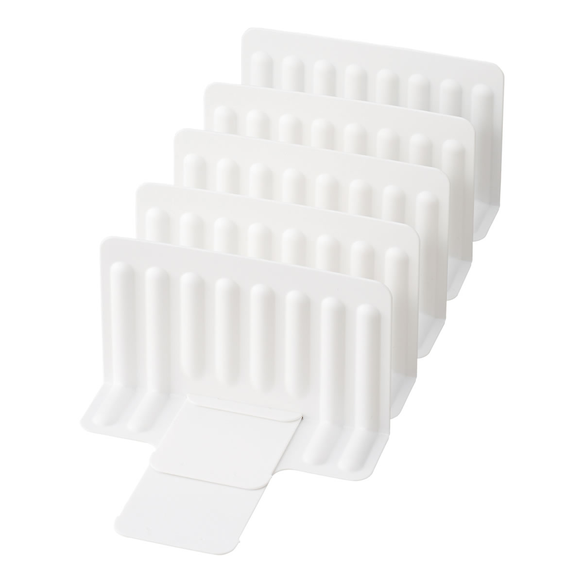 吉川国工業所 冷凍庫スタンド ホワイト (5枚) 冷蔵庫仕切り 収納