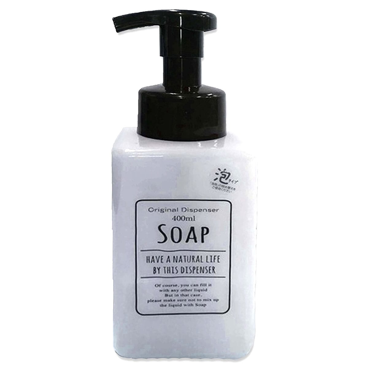 リビング ディスペンサー ソープボトル 泡タイプ 400mL (1個) 詰め替えボトル