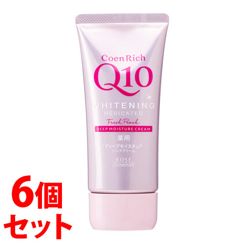 《セット販売》 コーセーコスメポート コエンリッチ 薬用ホワイトニング ハンドクリーム もぎたてピーチ (80g)×6個セット 【医薬部外品】