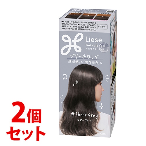 《セット販売》　花王 リーゼ ティントカラージェル シアーグレー (191mL)×2個セット ヘアカラーリング剤　【医薬部外品】