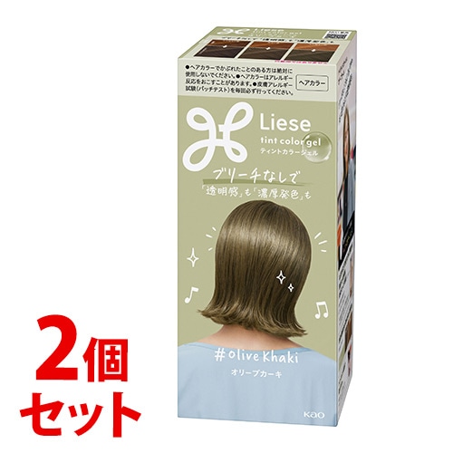《セット販売》　花王 リーゼ ティントカラージェル オリーブカーキ (191mL)×2個セット ヘアカラーリング剤　【医薬部外品】