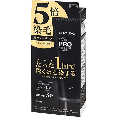 マンダム ルシード カラーリンスPRO パーフェクトブラック (120g) 染毛料