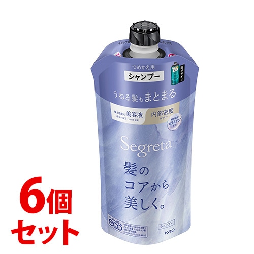 《セット販売》　花王 セグレタ シャンプー うねる髪もまとまる つめかえ用 (340mL)×6個セット 詰め替え用 Segreta
