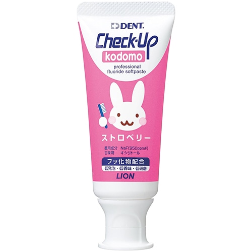 ライオン DENT チェックアップコドモ ストロベリー (60g) 薬用ハミガキ 子供用 【医薬部外品】