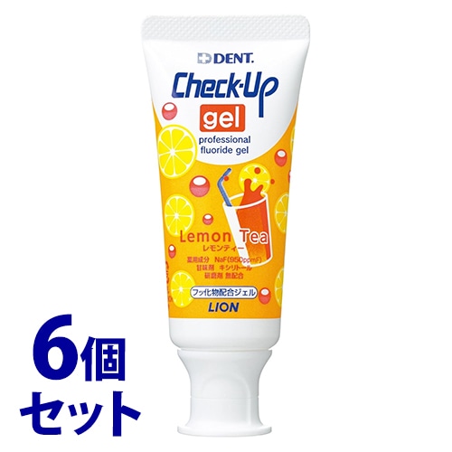 《セット販売》 ライオン DENT チェックアップ ジェル レモンティー (60g)×6個セット 薬用ハミガキ 【医薬部外品】