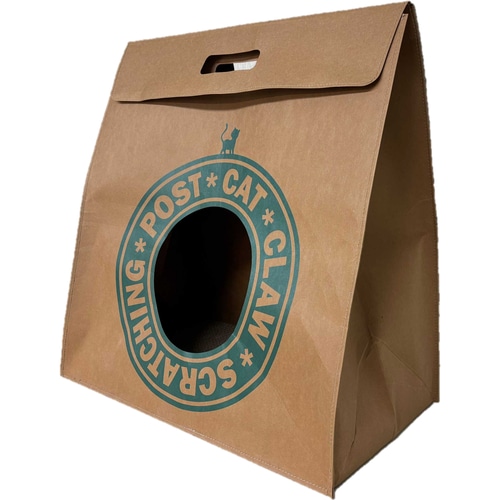 ペットアイ 紙袋風つめとぎ カフェスタイル (1個) 爪とぎ つめみがき 猫用