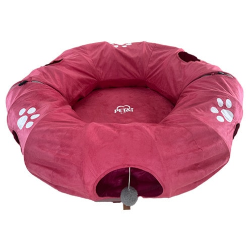 ペットアイ まるでドーナツトンネルベッド ピンク (1個) 犬猫用 寝具 ベッド ペット用品