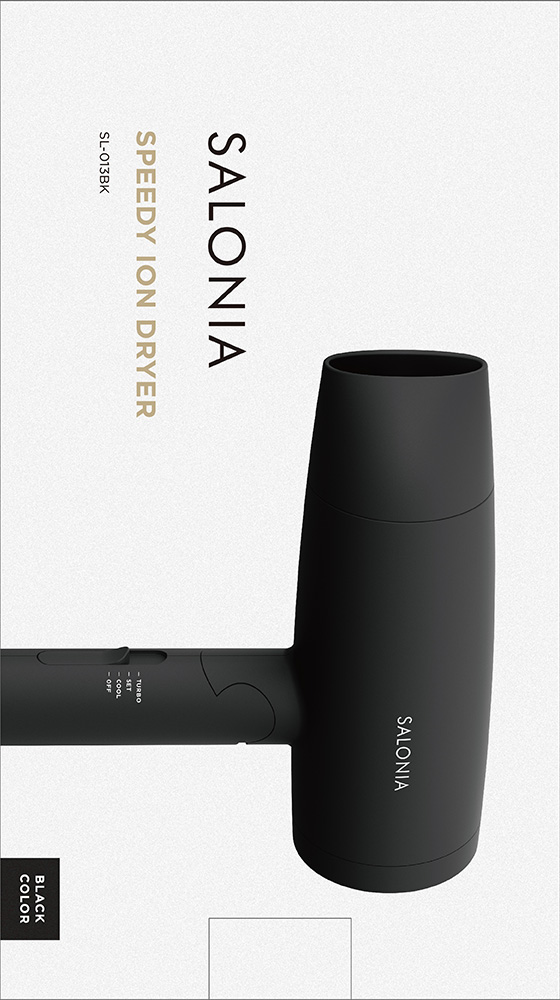 サロニア ＳＡＬＯＮＩＡ　スピーディーイオンドライヤー　ブラック　ＳＬ－０１３ＢＫ