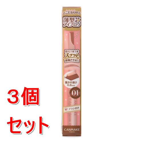 《セット販売》井田ラボラトリーズ キャンメイク　スタイリングエッジアイブロウ　０１　ナチュラルブラウン×3個セット