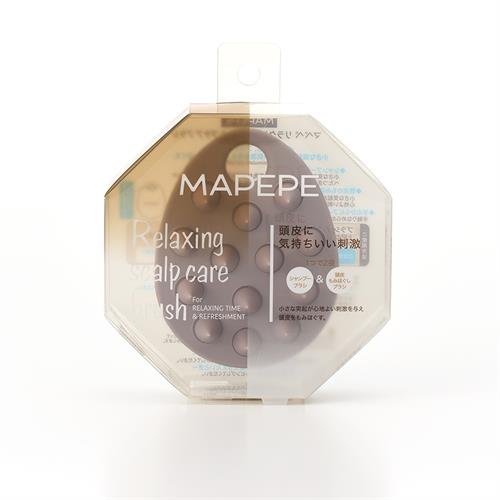 シャンティ マペペ　リラクシング　スカルプケアブラシ　パープルベージュ　ヘアブラシ