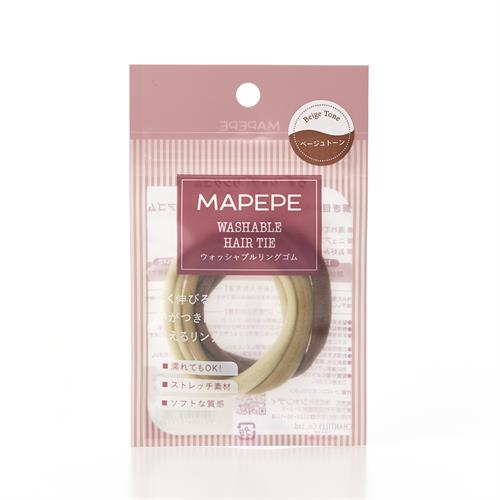 シャンティ マペペ　ウォッシャブルリングゴムベージュトーン　ヘアゴム