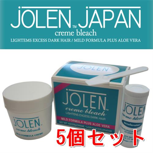 《セット販売》 ジョレン クリームブリーチ 1剤7g 2剤28g クリーム状脱色剤×5個セット【送料無料】【医薬部外品】