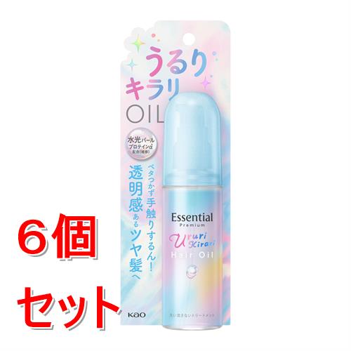 《セット販売》 花王 エッセンシャル プレミアム うるりキラリオイル 80mL×6個セット インバスヘアケア トリートメント ホワイトピーチ&ムスクの香り