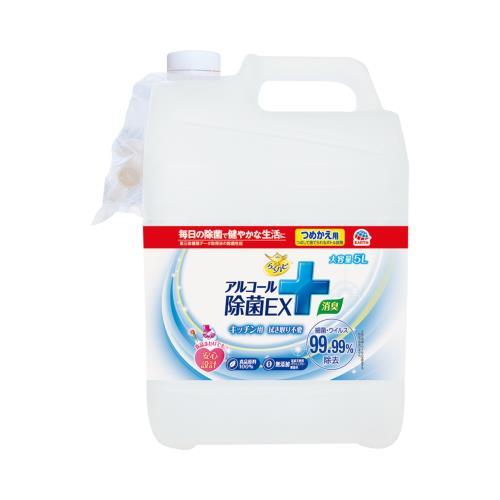 アース製薬 らくハピ アルコール除菌EX つめかえ大容量5L