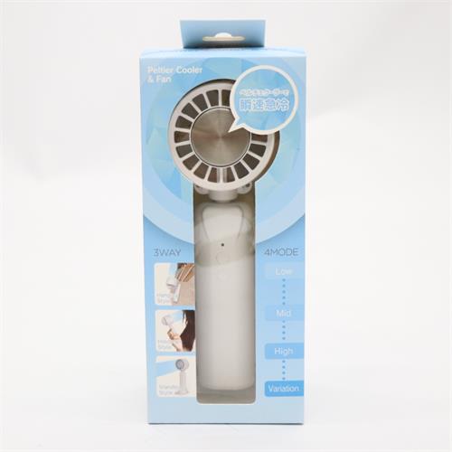 ペルチェクーラー３ＷＡＹファン　ホワイト　ハンディファン　ファン　　冷却グッズ　小型扇風機