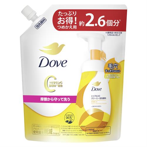 ユニリーバ ダヴ トリプルVC クリーミー泡洗顔料 つめかえ用 320mL ビタミン 詰め替え