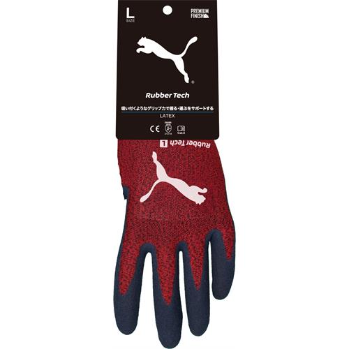 ユニワールド PUMAグローブ ラバーテック ミックスレッドL PG-1340 作業手袋