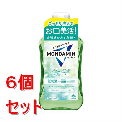 《セット販売》 アース製薬 モンダミン クリアミント 1000mL×6個セット
