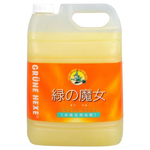 ミマスクリ－ン   緑の魔女 バス 業務用サイズ (5L)　植物系界面活性剤使用 湯アカ 石けんカス 中性タイプ お風呂用洗剤