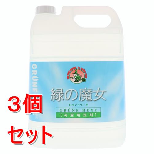 《セット販売》 ミマスクリ-ン 緑の魔女 ランドリー 業務用サイズ (5L)×3個セット ドイツ生まれ 地球にやさしい 蛍光増白剤無配合