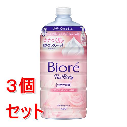 《セット販売》 花王 ビオレ ザ ボディ 泡タイプ ブリリアントブーケの香り つめかえ用 (780mL)×3個セット ボディソープ 生クリーム泡 風呂
