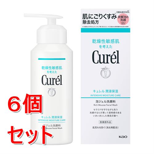 《セット販売》 花王 キュレル　潤浸保湿　泡ジェル洗顔料　２００ｇ×6個セット　乾燥　敏感　セラミド 【医薬部外品】